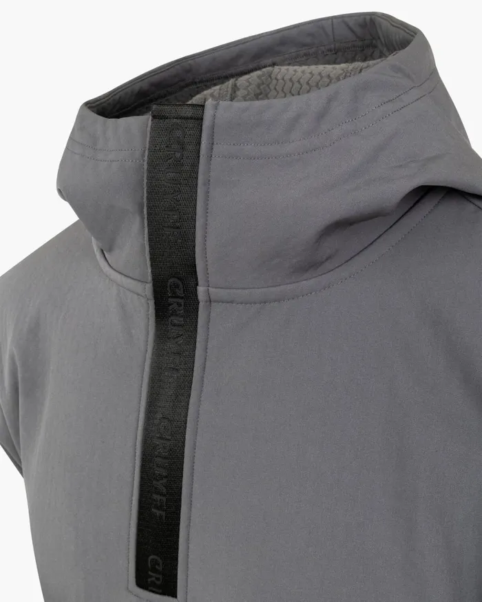 Men Cruyff Sweats and Hoodies Iso Qzhood Charcoal Grey Men Cruyff Sweats and Hoodies Iso Qzhood Charcoal Grey