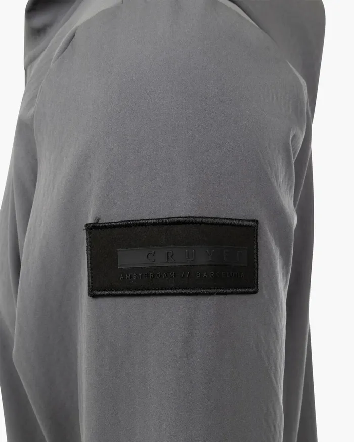Men Cruyff Sweats and Hoodies Iso Qzhood Charcoal Grey Men Cruyff Sweats and Hoodies Iso Qzhood Charcoal Grey