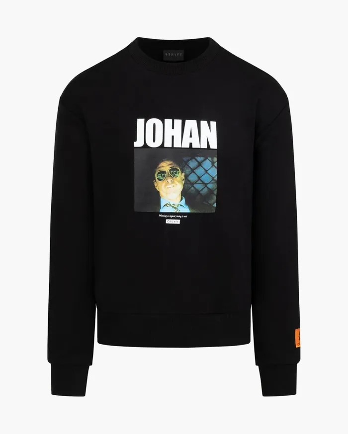 Men Cruyff Sweats and Hoodies Johan Crewneck Black