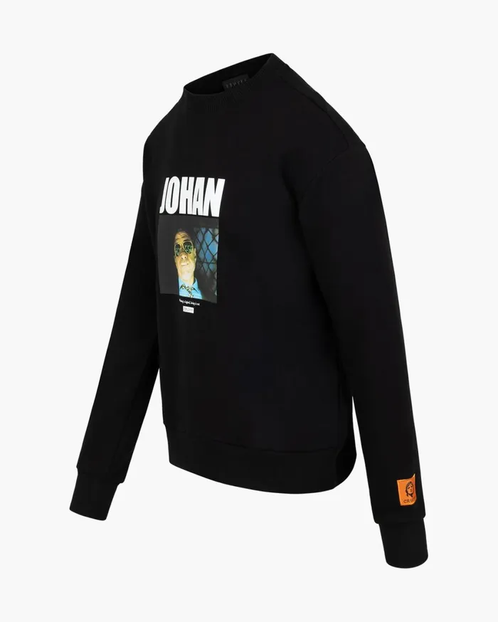Men Cruyff Sweats and Hoodies Johan Crewneck Black Men Cruyff Sweats and Hoodies Johan Crewneck Black