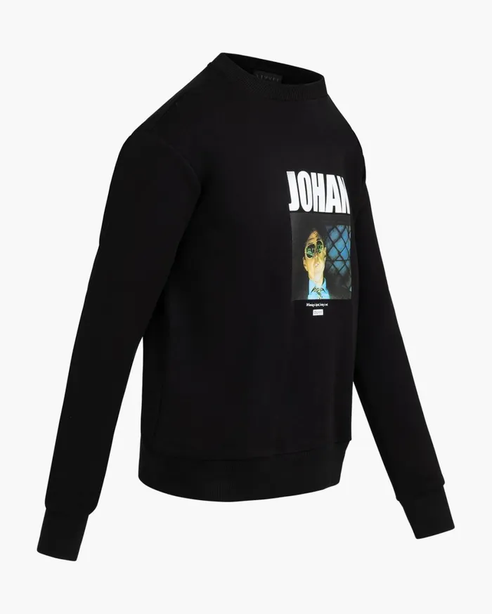 Men Cruyff Sweats and Hoodies Johan Crewneck Black Men Cruyff Sweats and Hoodies Johan Crewneck Black