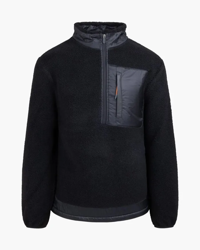 Men Cruyff Sweats and Hoodies Retina Half Zip Black