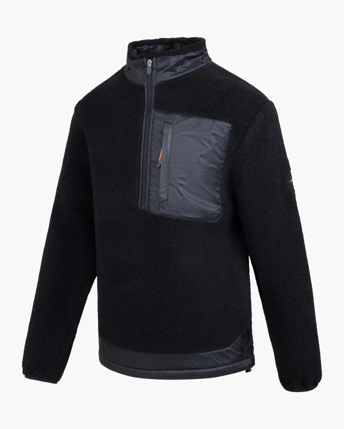 Men Cruyff Sweats and Hoodies Retina Half Zip Black Men Cruyff Sweats and Hoodies Retina Half Zip Black