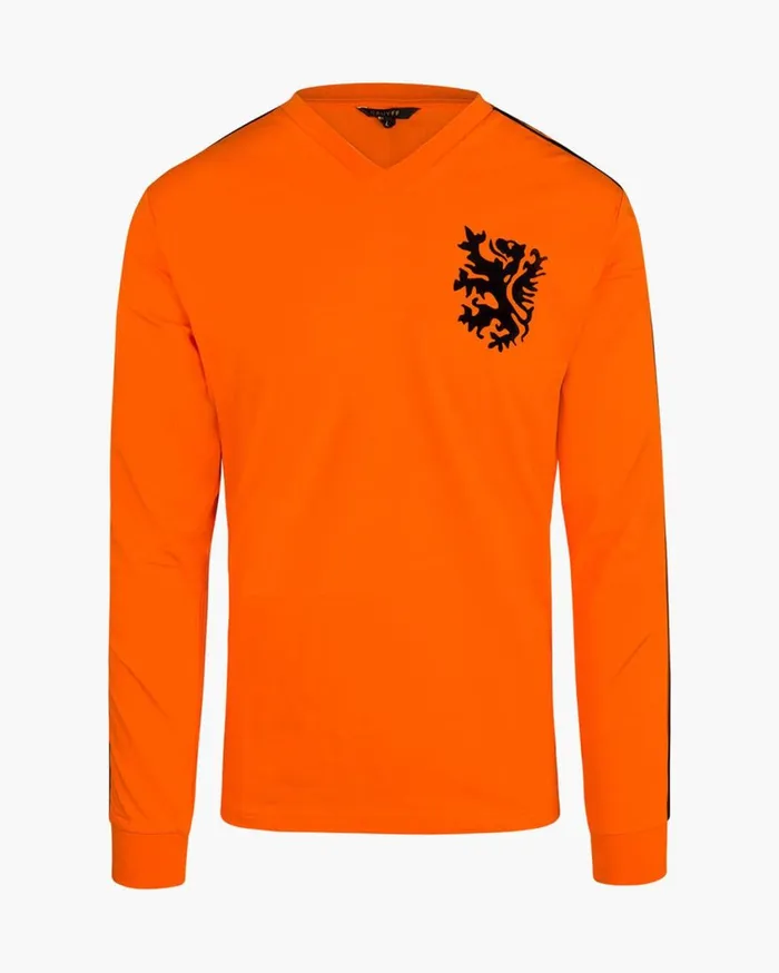 Men Cruyff Sweats and Hoodies World Cup Tee LS Orange