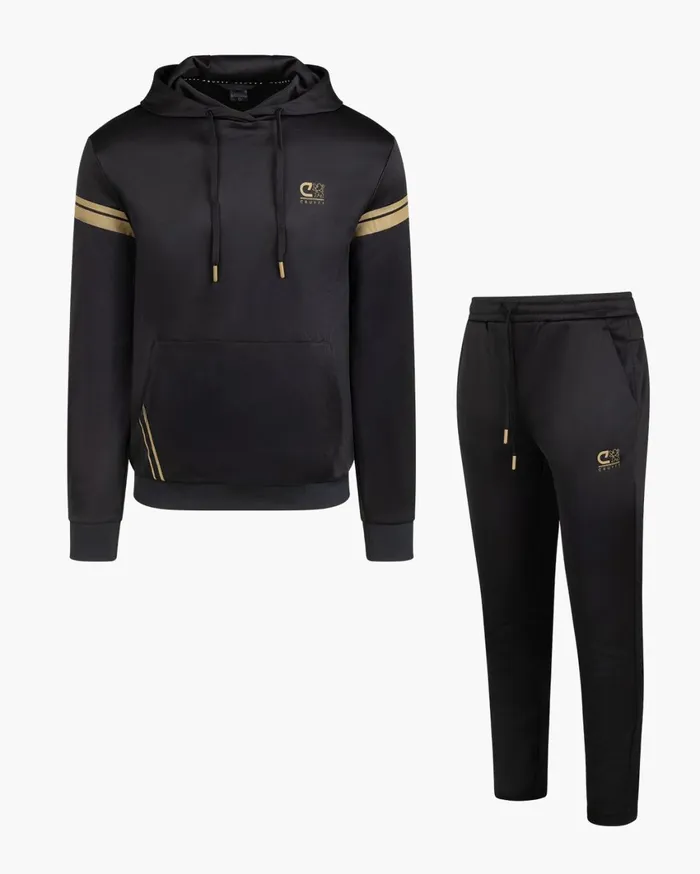 Men Cruyff Tracksuits Fuerza Suit Gold