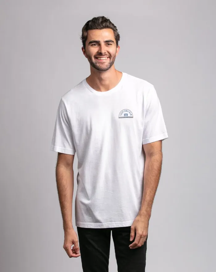 Men DA BEERS TEE White TravisMathew Tees