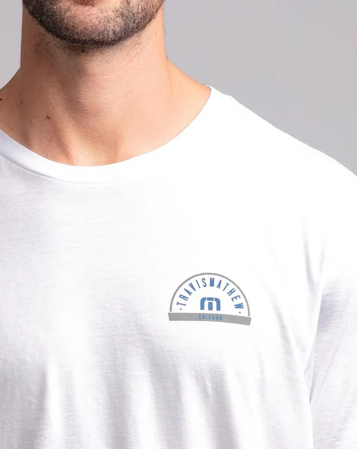 Men DA BEERS TEE White TravisMathew Tees
