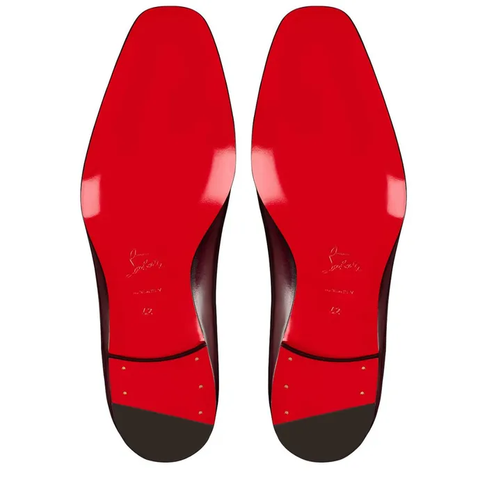 Men Dandelion Loafers 8211 Patinated Calf Leather 8211 Bordeaux Red Christian Louboutin Loafers and Slipons