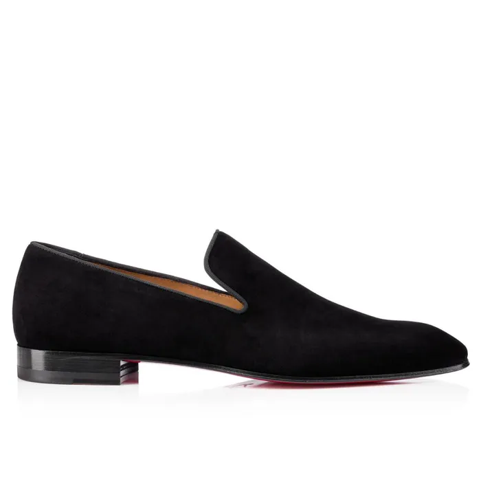 Men Dandelion Loafers 8211 Veau Velours 8211 Black Black Christian Louboutin Loafers and Slipons