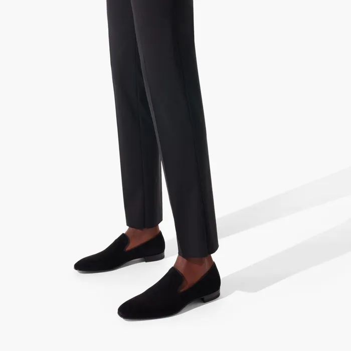 Men Dandelion Loafers 8211 Veau Velours 8211 Black Black Christian Louboutin Loafers and Slipons
