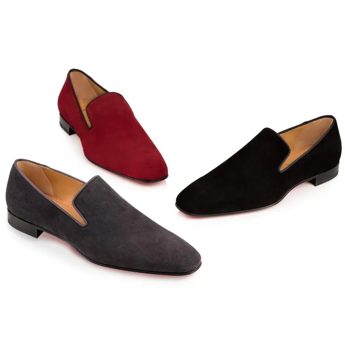 Men Dandelion Loafers 8211 Veau Velours 8211 Black Black Christian Louboutin Loafers and Slipons