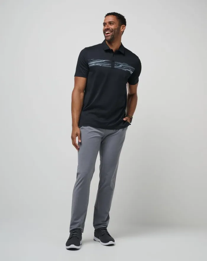 Men DARK WATERS POLO Black TravisMathew Polos