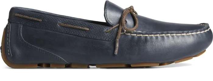 Men Davenport Deboss Leather 1Eye Driver Navy Sperry Boots