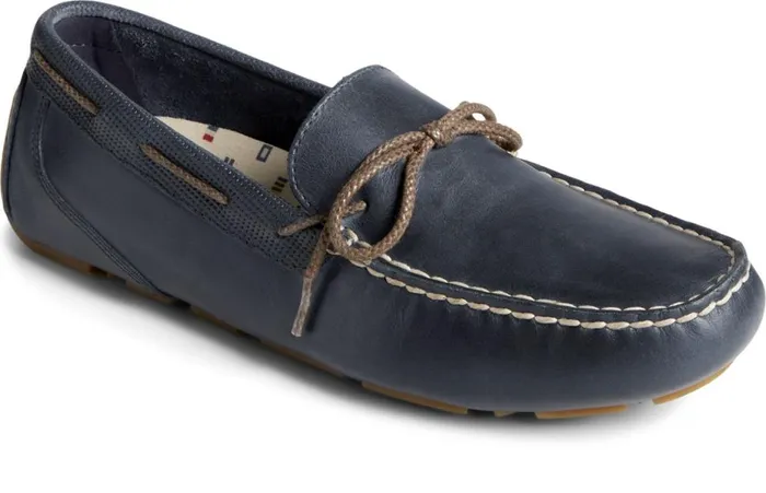Men Davenport Deboss Leather 1Eye Driver Navy Sperry Boots Men Davenport Deboss Leather 1Eye Driver Navy Sperry Boots