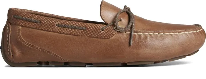 Men Davenport Deboss Leather 1Eye Driver Tan Sperry Boots