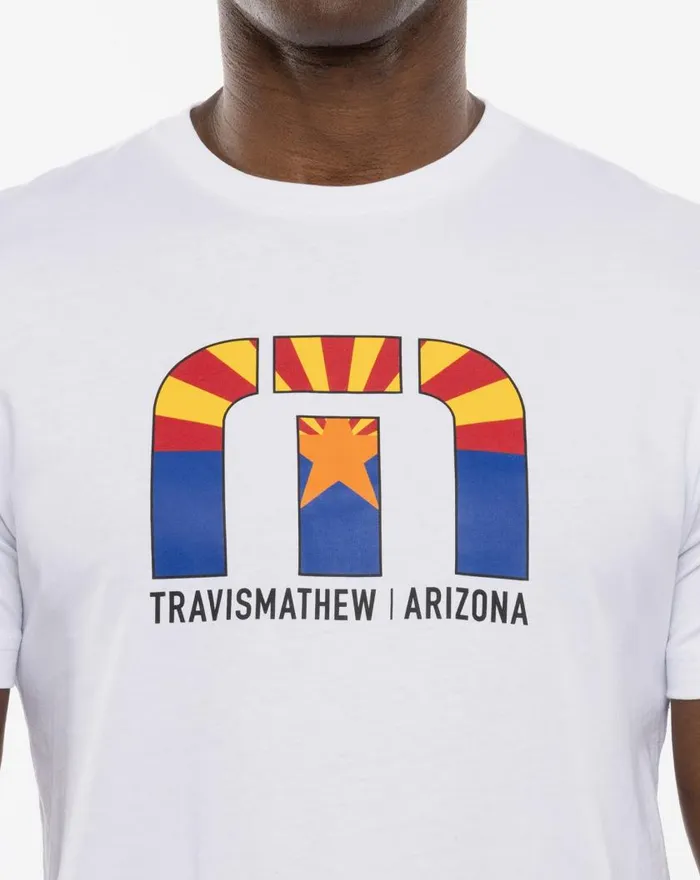 Men DESERT MAN TEE White TravisMathew Tees