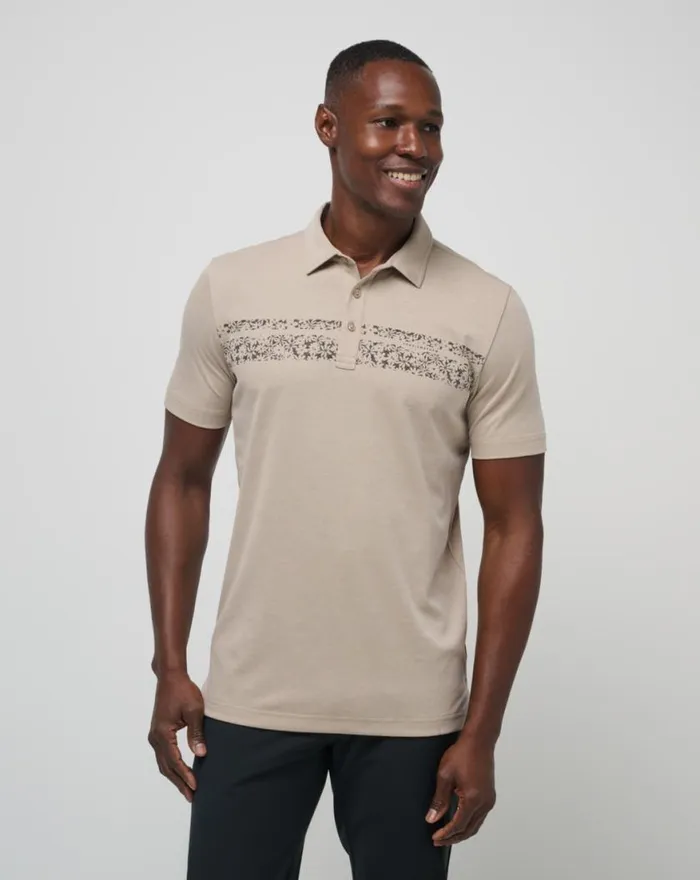 Men DESERTED COVE POLO Oxford Tan TravisMathew Polos