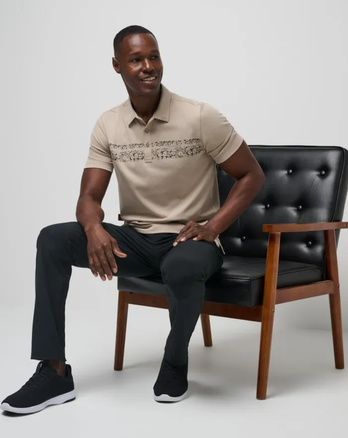 Men DESERTED COVE POLO Oxford Tan TravisMathew Polos