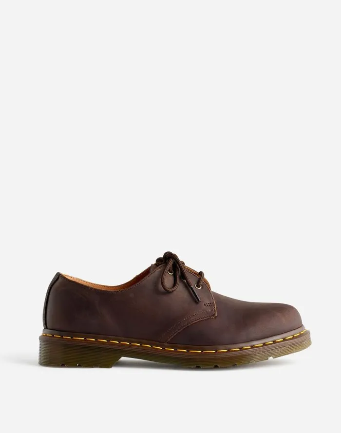Men Dr Martens 1461 Oxfords In Leather Dark Brown Crazy Horse Madewell Dress Shoes and Loafers