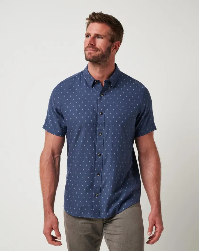 Men EARLY CHECK IN BUTTONUP Mood Indigovintage Indigo TravisMathew ButtonUps