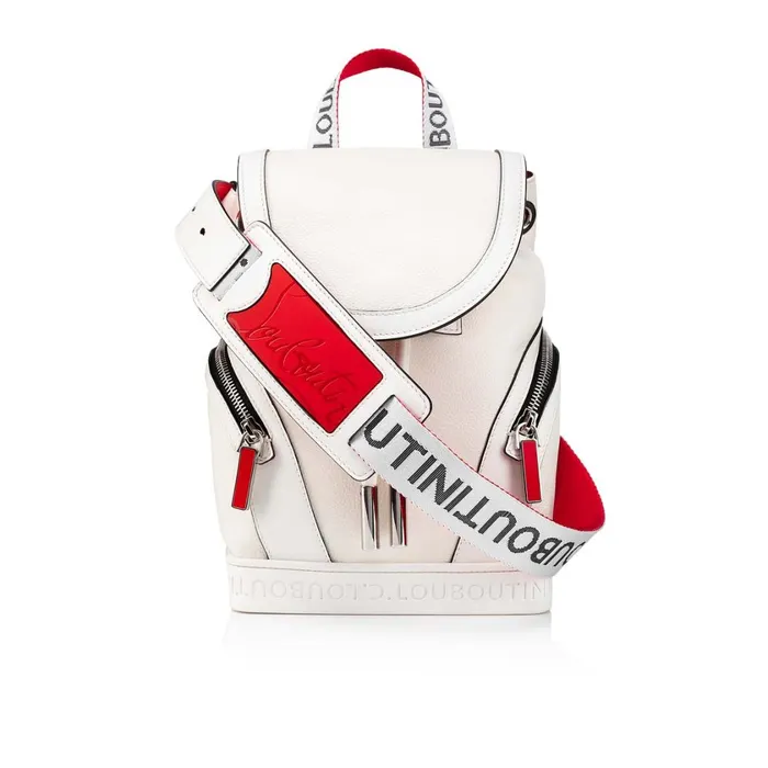 Men Explorafunk Small Backpack 8211 Calf Leather And Spikes 8211 Snow White Christian Louboutin Crossbody Bags Men Explorafunk Small Backpack 8211 Calf Leather And Spikes 8211 Snow White Christian Louboutin Crossbody Bags