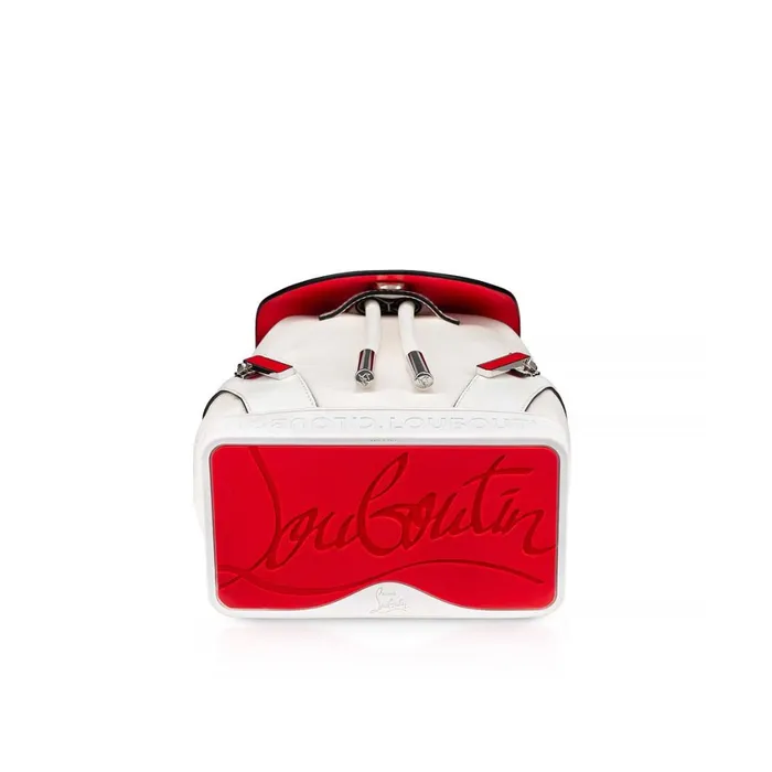 Men Explorafunk Small Backpack 8211 Calf Leather And Spikes 8211 Snow White Christian Louboutin Crossbody Bags