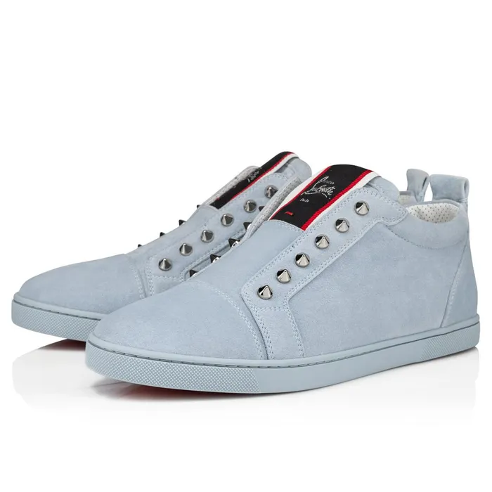 Men FAV Fique A Vontade Sneakers 8211 Veau Velours 8211 Paseo Blue Christian Louboutin Low Top Sneakers Men FAV Fique A Vontade Sneakers 8211 Veau Velours 8211 Paseo Blue Christian Louboutin Low Top Sneakers