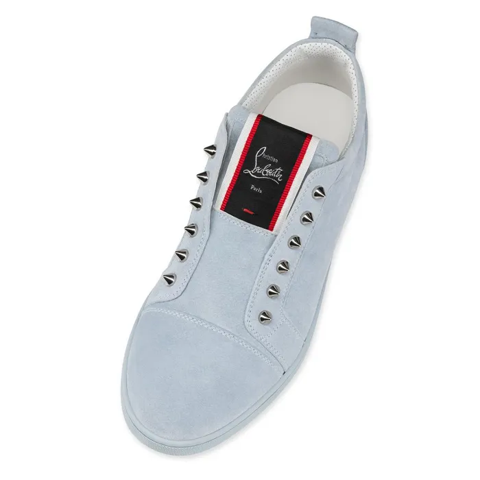 Men FAV Fique A Vontade Sneakers 8211 Veau Velours 8211 Paseo Blue Christian Louboutin Low Top Sneakers