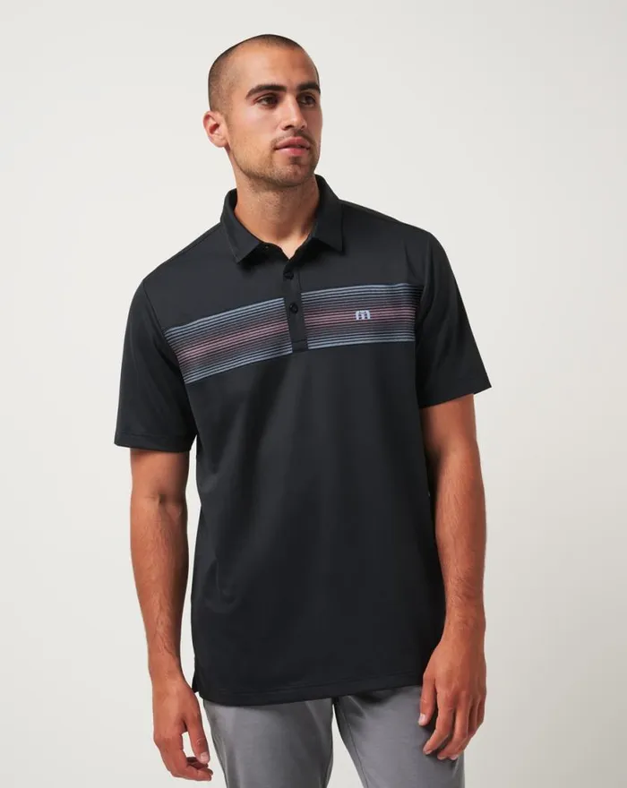 Men FASCINATION POLO Black TravisMathew Polos
