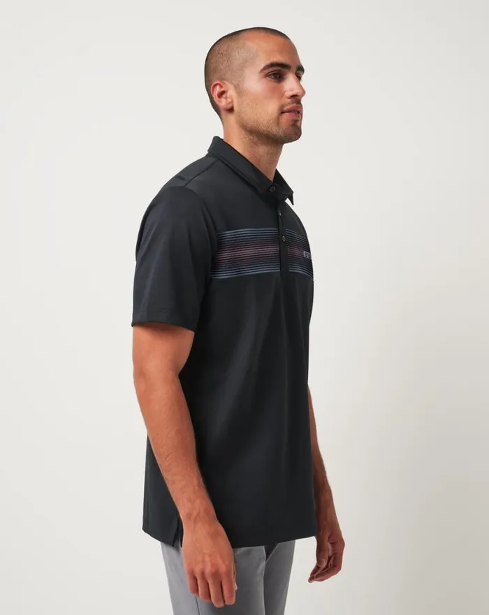 Men FASCINATION POLO Black TravisMathew Polos
