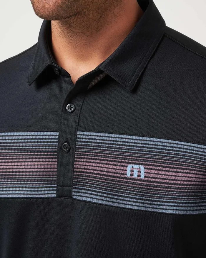 Men FASCINATION POLO Black TravisMathew Polos