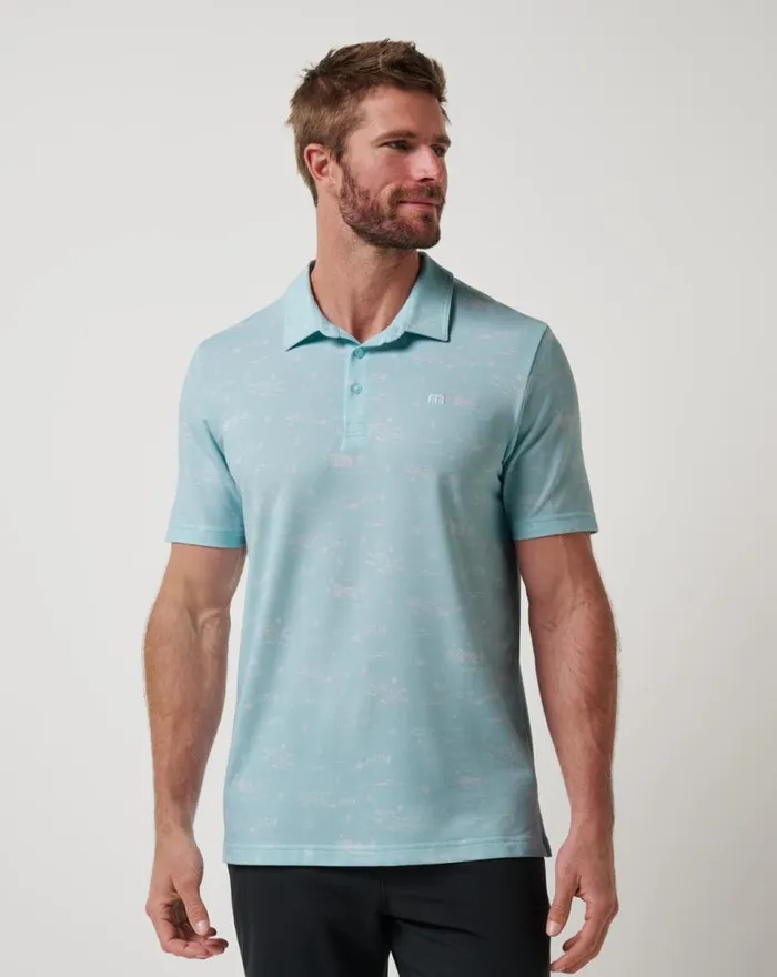Men FEATHERWEIGHT CITY POLO Cory Blue TravisMathew Polos