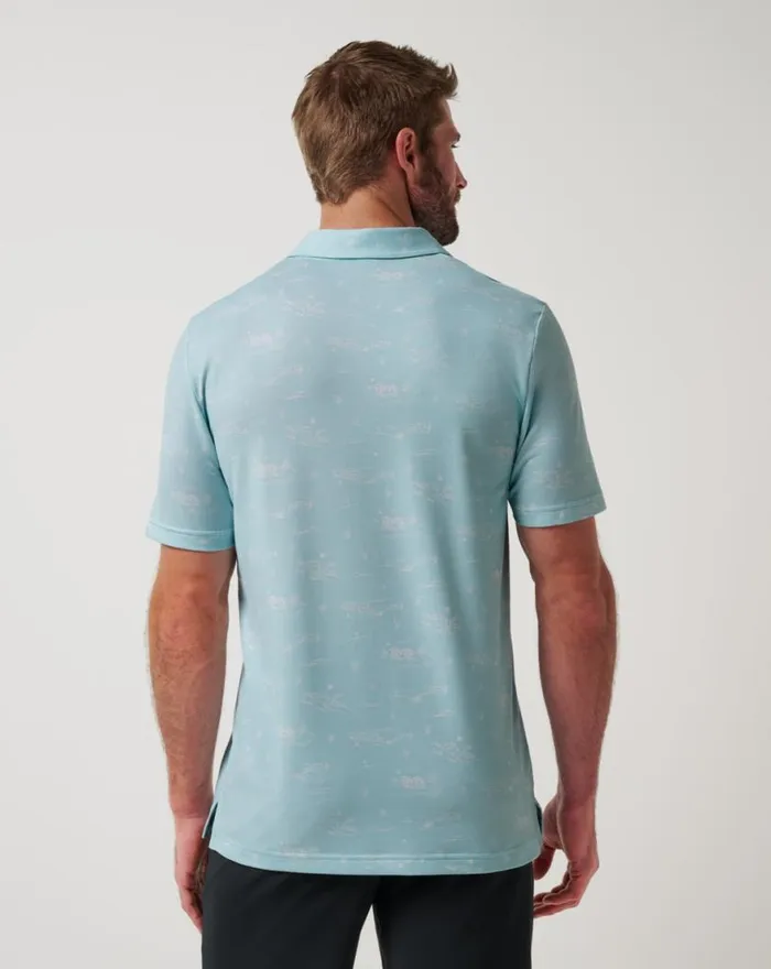 Men FEATHERWEIGHT CITY POLO Cory Blue TravisMathew Polos