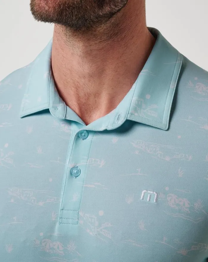 Men FEATHERWEIGHT CITY POLO Cory Blue TravisMathew Polos