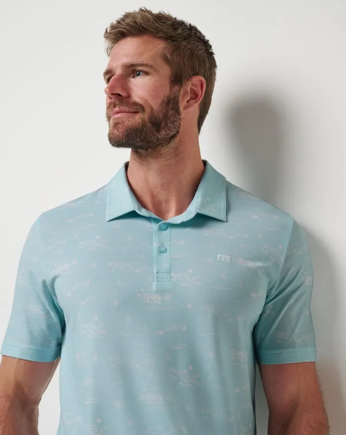 Men FEATHERWEIGHT CITY POLO Cory Blue TravisMathew Polos