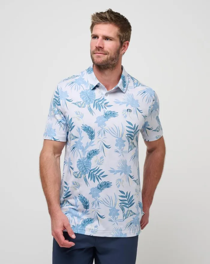 Men FEATHERWEIGHT ISLAND POLO Heather Light Grey TravisMathew Polos