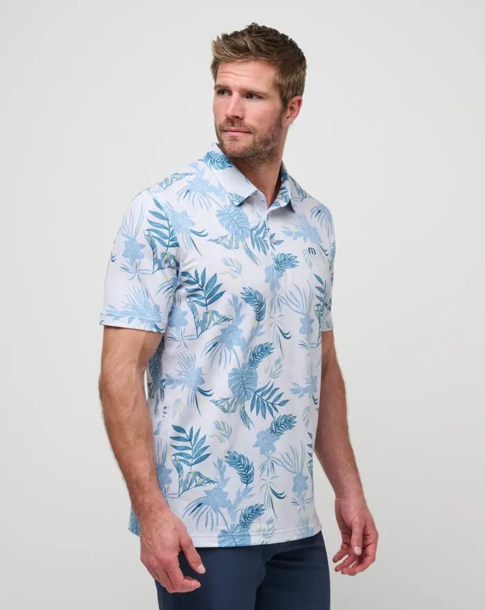 Men FEATHERWEIGHT ISLAND POLO Heather Light Grey TravisMathew Polos