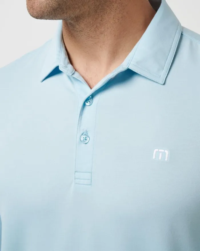 Men FEATHERWEIGHT LONG SLEEVE POLO Cory Blue TravisMathew Polos