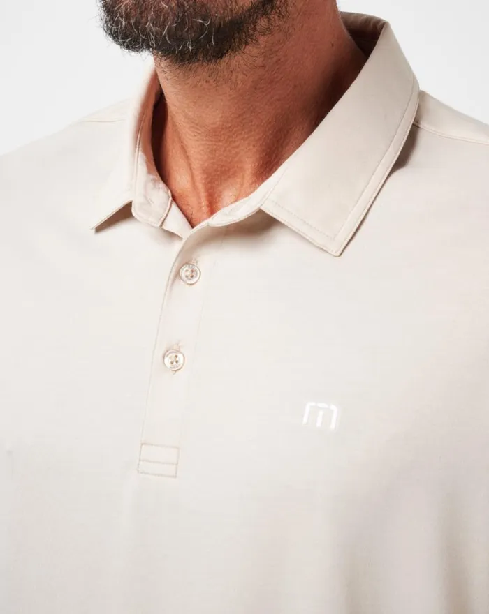 Men FEATHERWEIGHT LONG SLEEVE POLO Italian Sand TravisMathew Polos
