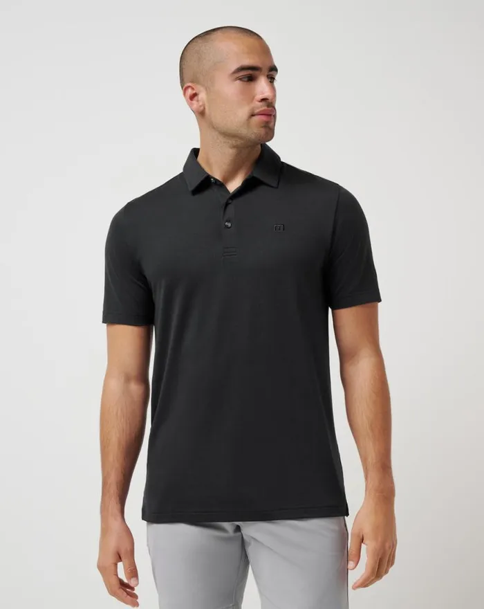 Men FEATHERWEIGHT POLO Black TravisMathew Polos
