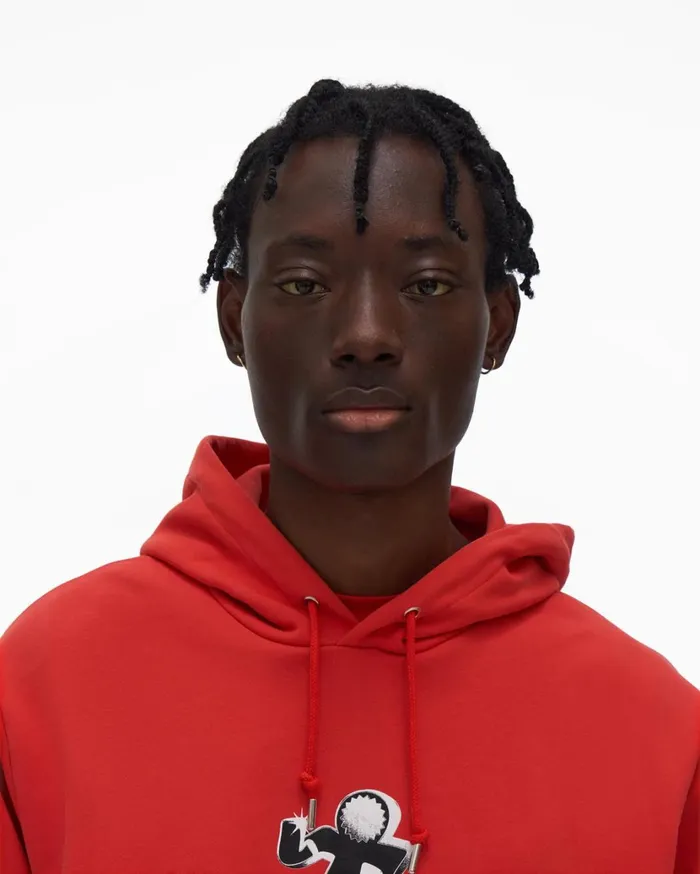 Men Figure Hoodie Flame Helmut Lang Sweatshirts