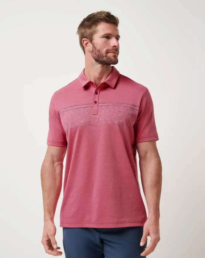 Men FINAL CALL POLO Rose Wine TravisMathew Polos