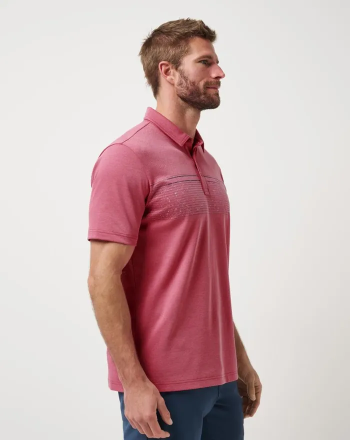 Men FINAL CALL POLO Rose Wine TravisMathew Polos