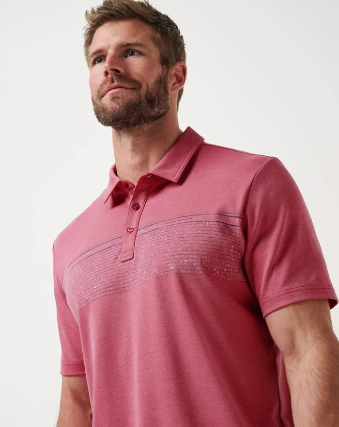 Men FINAL CALL POLO Rose Wine TravisMathew Polos