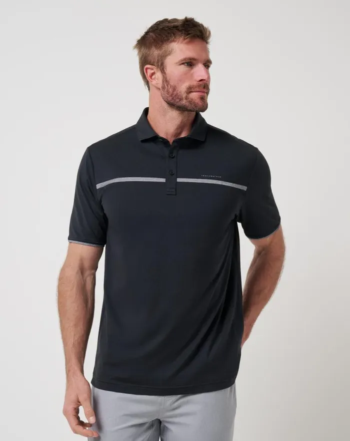 Men FLIGHT PLAN POLO Black TravisMathew Polos