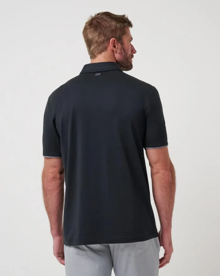 Men FLIGHT PLAN POLO Black TravisMathew Polos