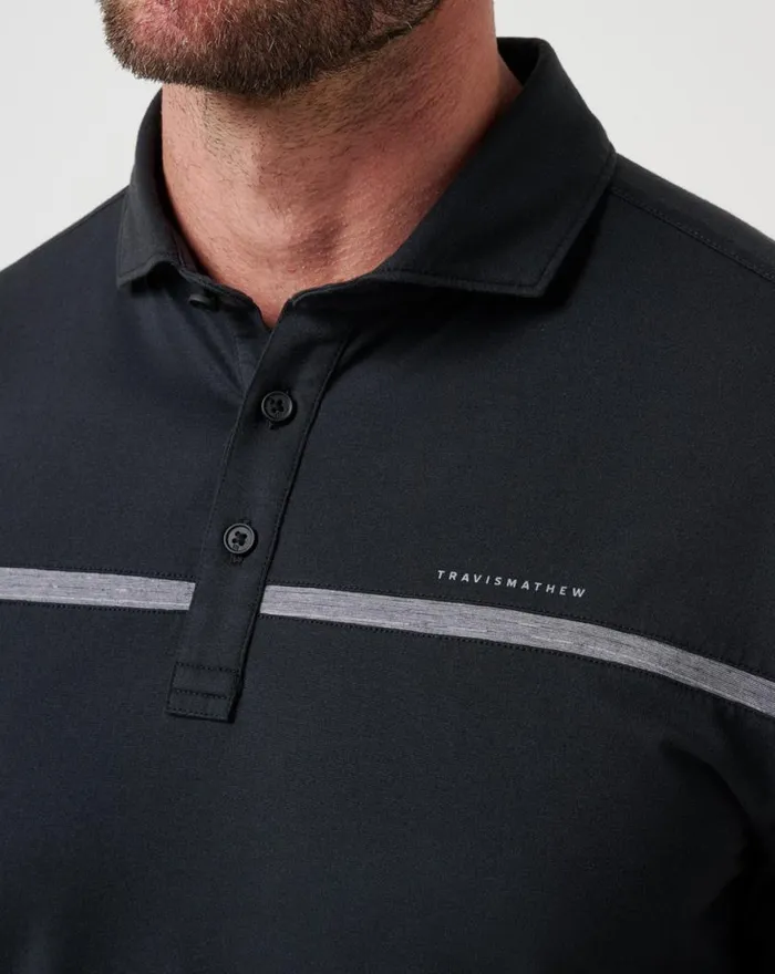 Men FLIGHT PLAN POLO Black TravisMathew Polos