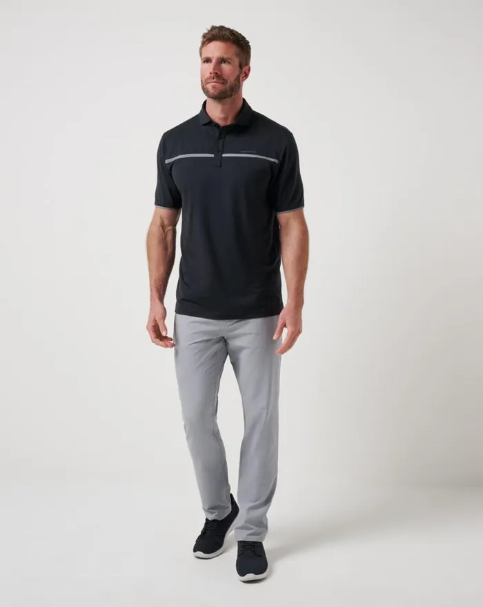 Men FLIGHT PLAN POLO Black TravisMathew Polos