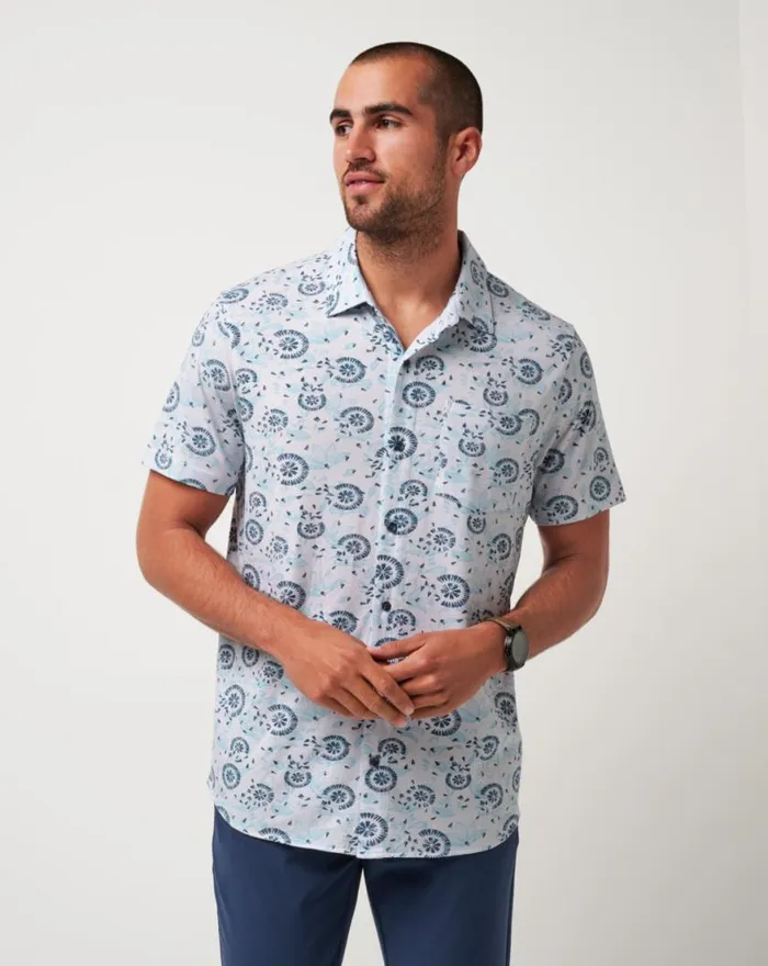 Men FLOURISH BUTTONUP White TravisMathew ButtonUps