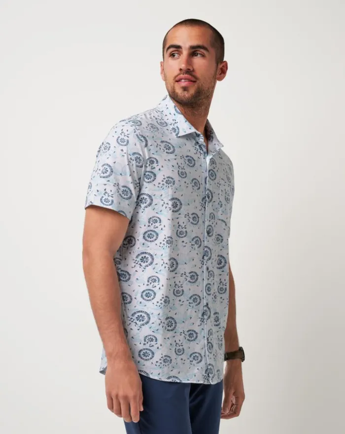 Men FLOURISH BUTTONUP White TravisMathew ButtonUps